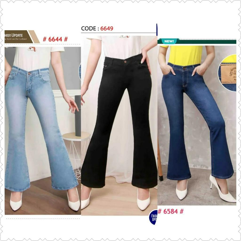#674 GUPS CUTBRAY JEANS WANITA MANIS TIGA WARNA 27 - 34