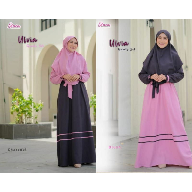 Ulvia Gamis set By D'zeera | Blush set khimar