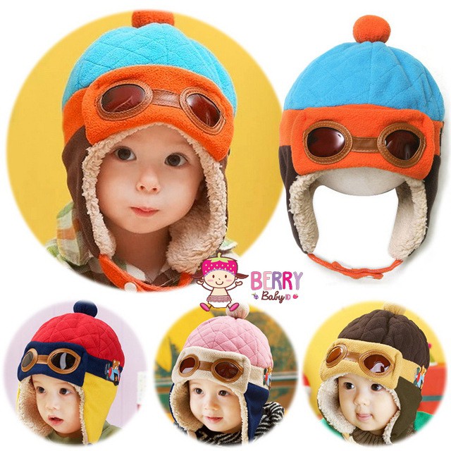 YooBerry Korean Pilot Hat Topi Pilot Bayi Anak Berry Mart