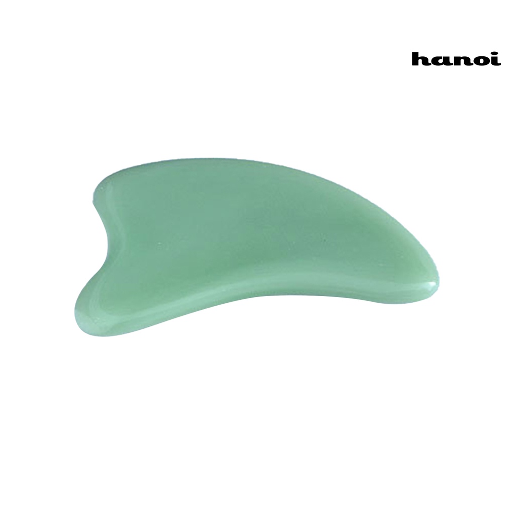 HQTM_Guasha Stone Heart-Shaped Prevent Wrinkle Green Relax Muscle Guasha Scraper Stone for Unisex