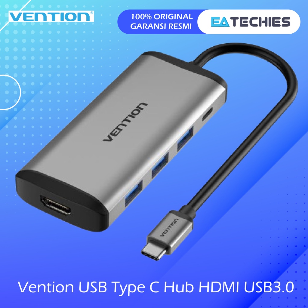 Vention USB Type C Hub HDMI USB 3.0 Thunderbolt Dongle 5 in 1 Macbook Laptop Support MHL PD