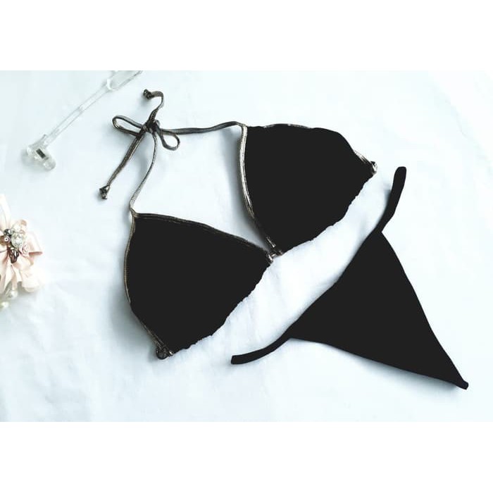 ready bh 3301a ko warna hitam sexy bikini set with g string