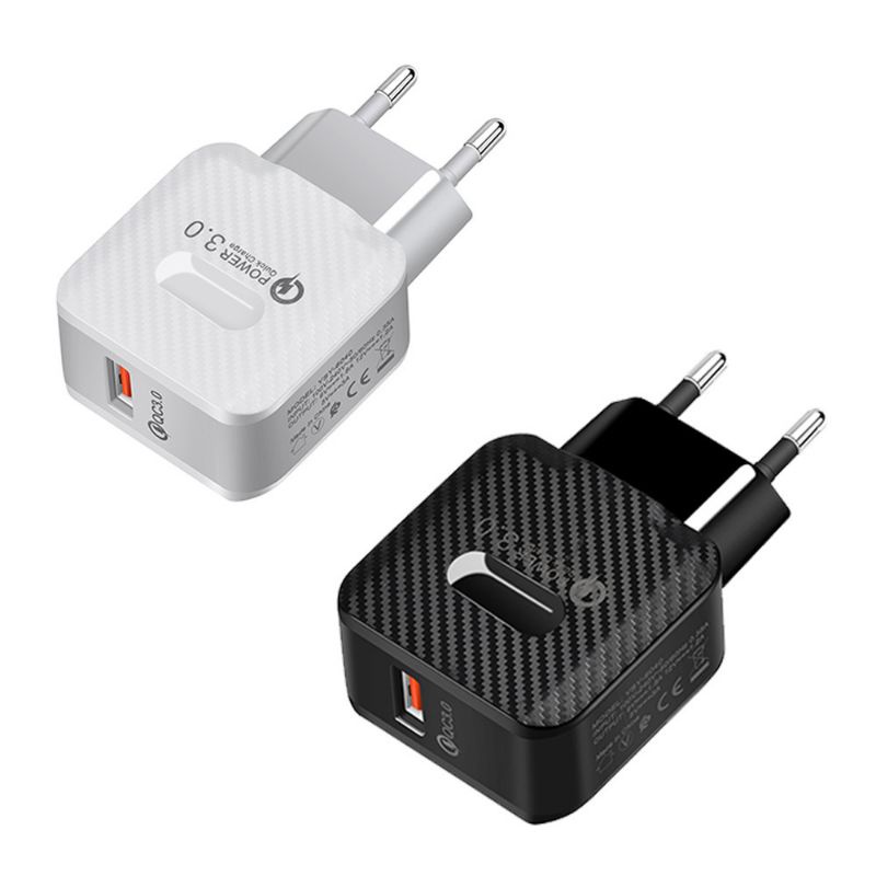 Quick Charge Qc 3.0 18 Watt Adaptor Fast Charging Batok Charger HP 3A 1 Port