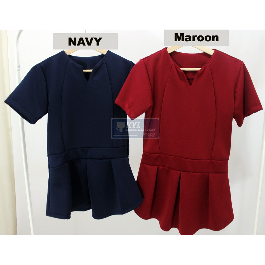 Blouse Wedges Scuba (4 Warna) Ada Real Pict !! Harga Termurah Kualitas Import!!