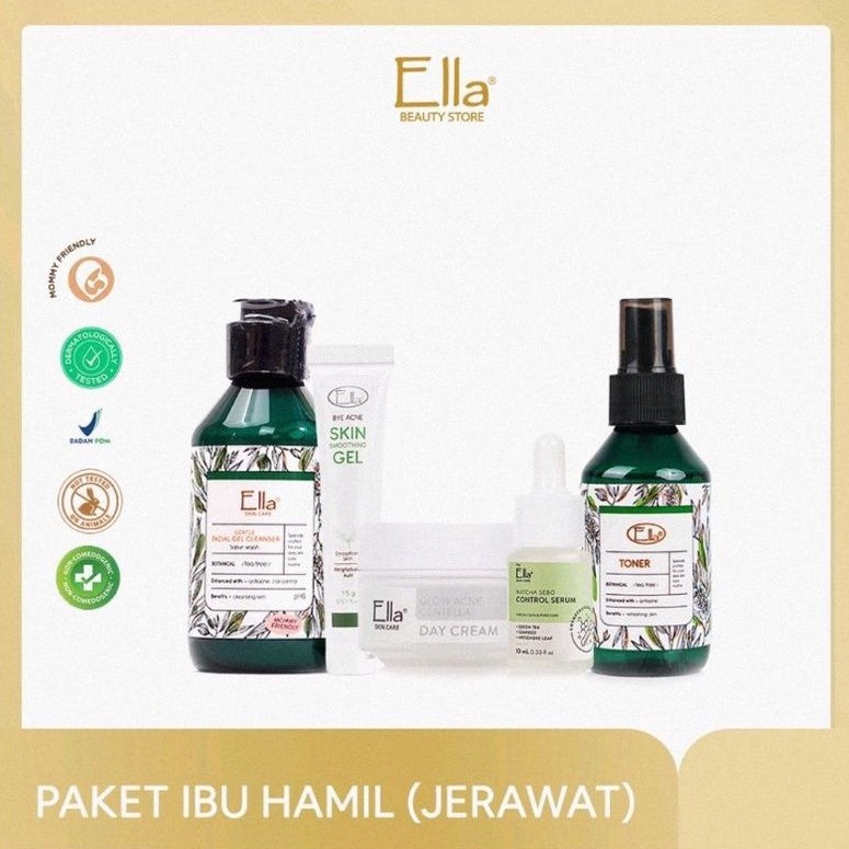 Paket komplit jerawat ibu hamil Ella skincare