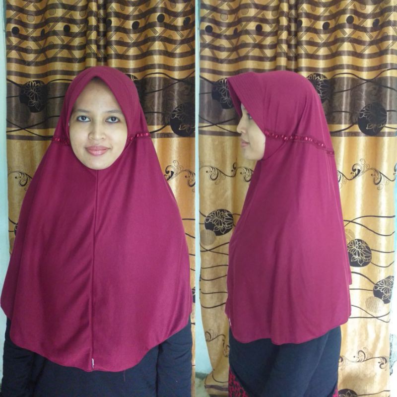 JILBAB Kerudung BERGO ANAK SMP (L) serut pita  terlaris