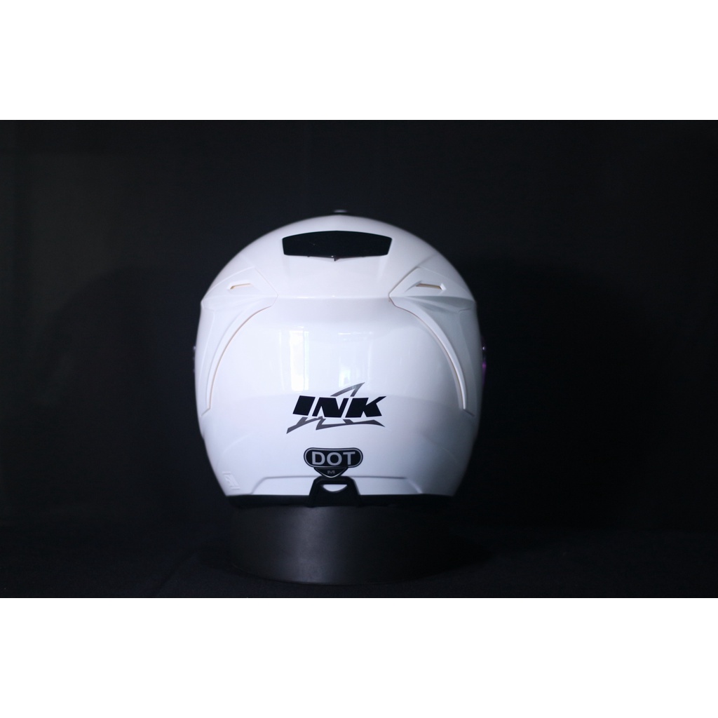 Helm INK Dynamic Solid White INK Half Face Putih Polos-3