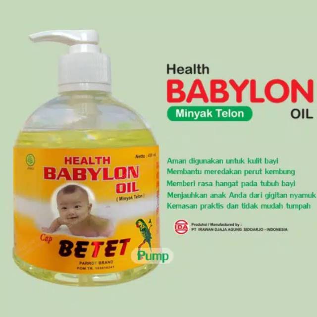 Minyak Telon Babylon Pump 430 ml