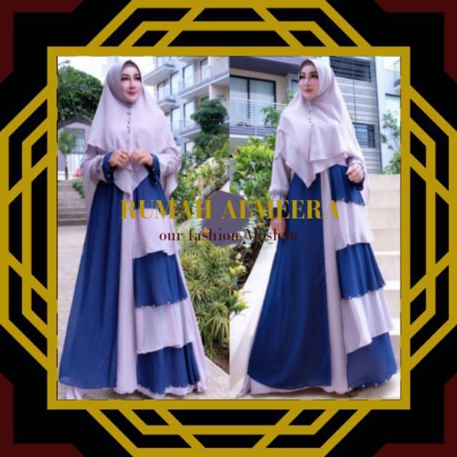 76.RADWAH ✔BAJU GAMIS SYARI SET KHIMAR GAMIS REAL PICT VIDEO ORIGINAL ALMEERA GLZ