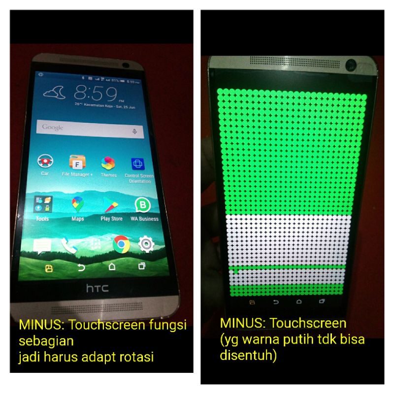 hp Android jadul HTC E9 plus dual SIM os Lollipop 3/32GB minus