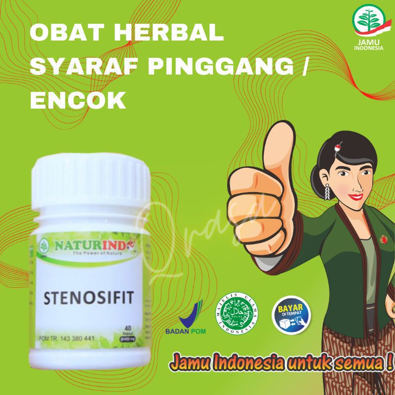 NATURINDO STENOSIFIT HERBAL SAKIT PINGGANG SARAF TERJEPIT DAN ENCOK