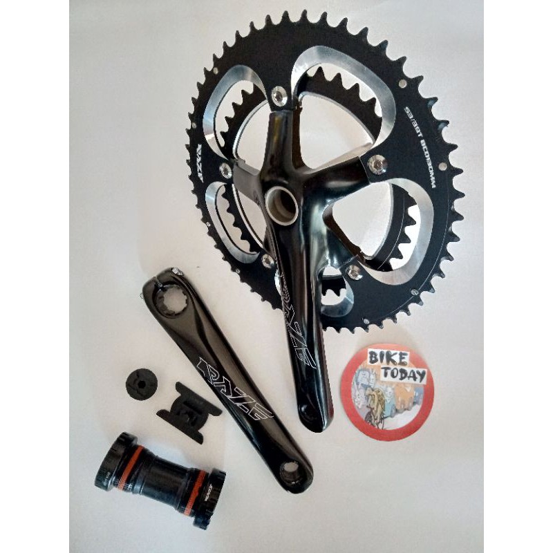 Crank Roadbike Minivelo Sepeda Lipat Alloy Raze HT2 53/39 T Double Chainring