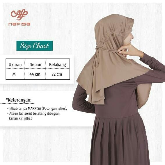 Jilbab Instan Bergo Serut Belakang Nafisa Fabiola | Hijab Pet Kecil Antem Serut Kerudung Bergo Pet