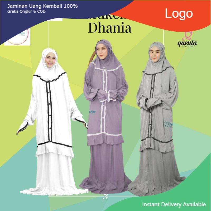 Mukena Alya Dania ORI by Alyahijab cantik adem katun rayon terlaris