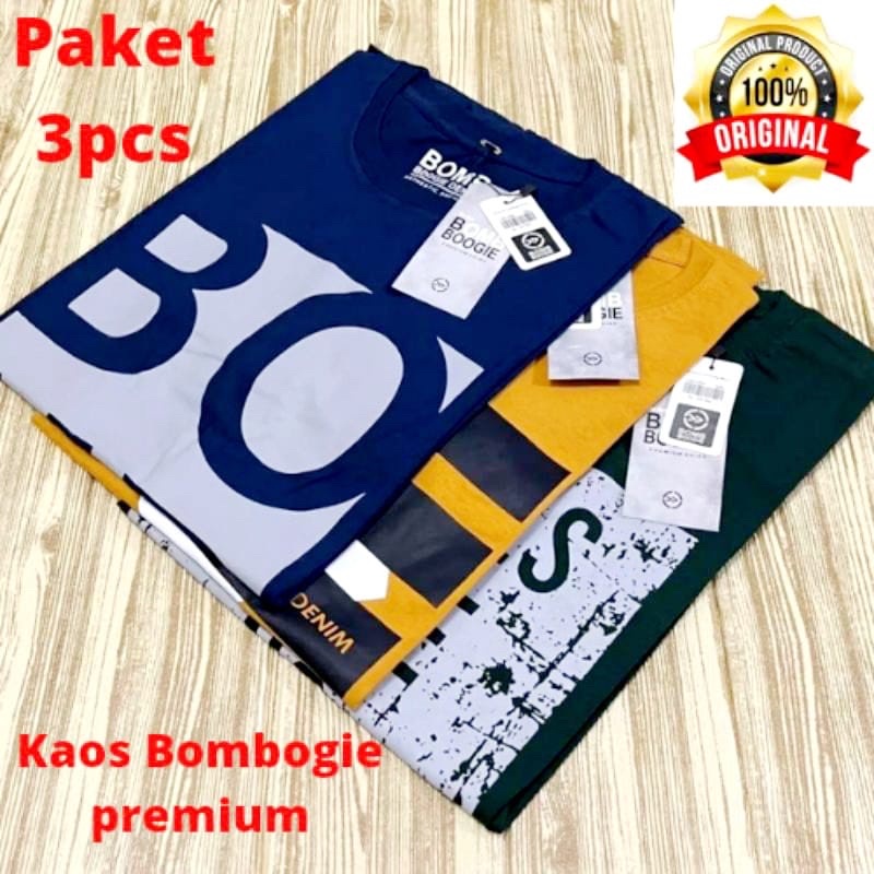 Jual Kaos Bombogie Pria Original 3 100 Kaos Pria Distro Kaos Bombogie ...