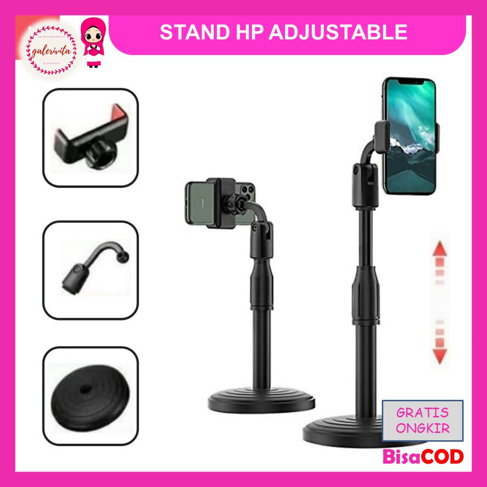 Stand HP Adjustable Universal / Holder Meja / Holder Stand Live / Stand HP Rotari