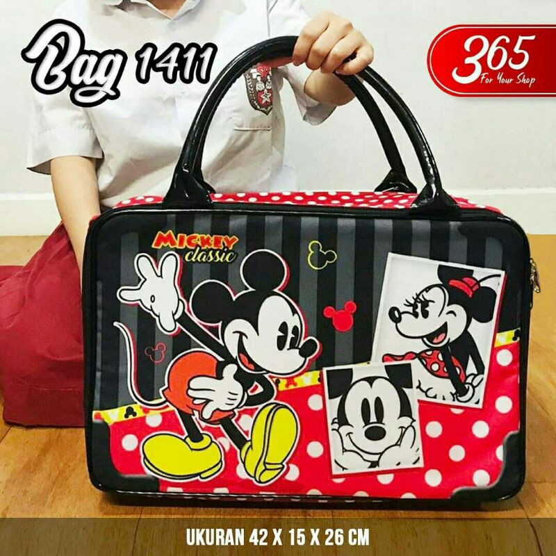 365 TAS BAG KOPER TRAVEL BAG 1411 KANVAS KOKOH PERSEGI BAHAN PREMIUM WARNA MENARIK