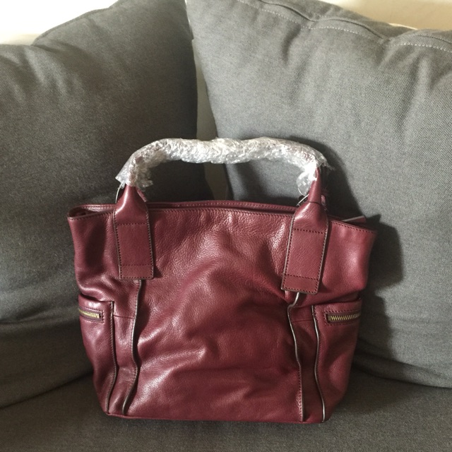 Fossil Emerson Satchel Large Wine
