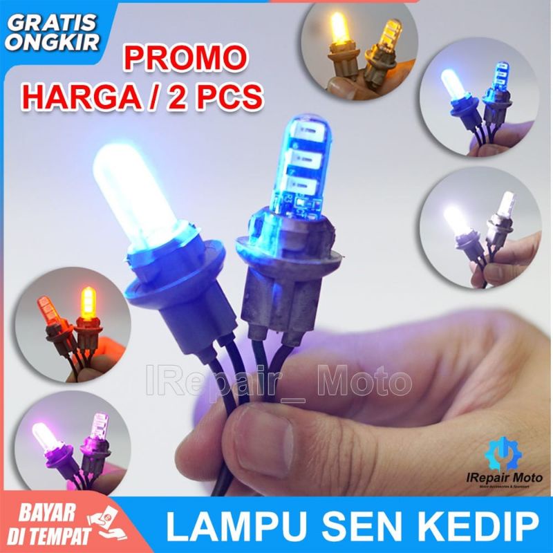 2pcs Lampu sein sen Jelly kedip Flash/diam T10 6Led 6mata 1set/2pcs