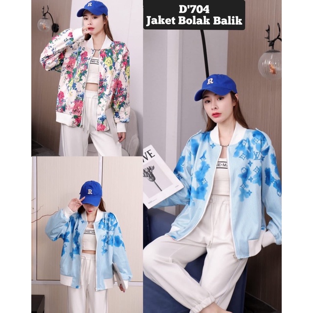 JAKET BRANDED WANITA L IMPORT PREMIUM BISA DI PAKE BOLAK BALIK