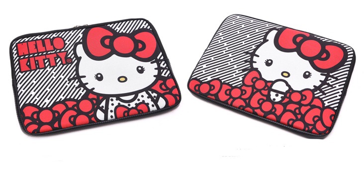 Tas Sarung Laptop Sleeve Softcase Strip Hello Kitty  Neoprene 14 inch