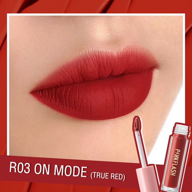 PINKFLASH 3pcs Matte Lipstick Soft Long Lasting Moisturizing Hydrating High Pigmentation R Series