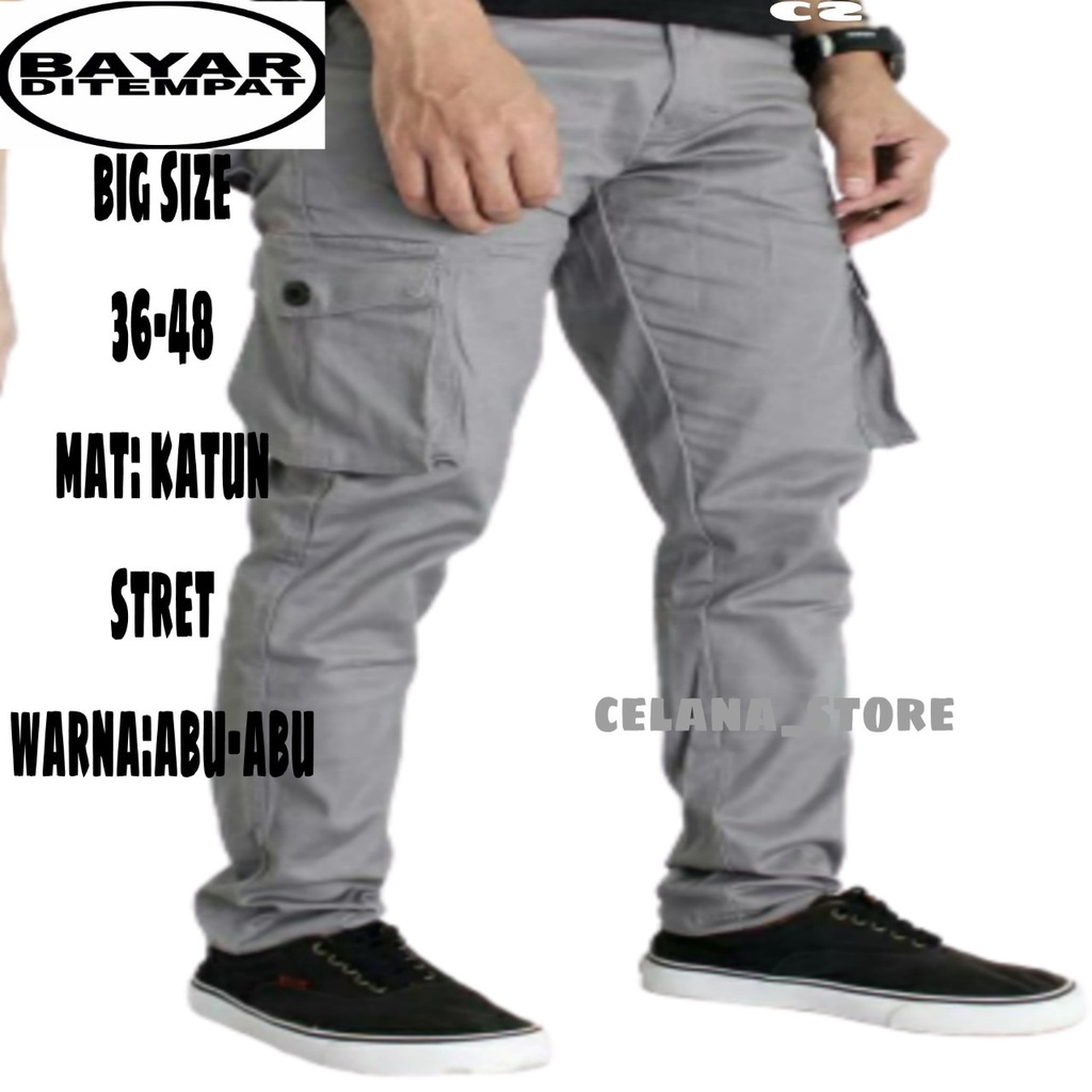 [celana_store] celana cargo big size/celana cargo panjang pria big size/celana cargo pria jumbo/COD