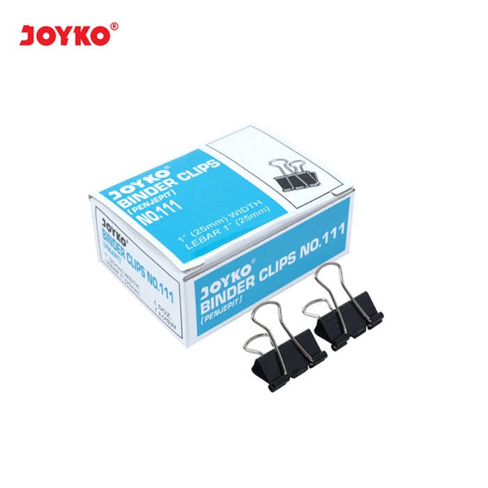 

Nokida Binder Clips Besar Joyko No.111 [12 Pcs] / Klip Kertas Joyko 1 Box / Binder Klip Super Kuat / Alat Penjepit Kertas 1 Pack / Paper Clip Stainless / Penjepit Buku / Jepitan Kertas Hitam 1 Pak / Peralatan Sekolah / Peralatan Kantor