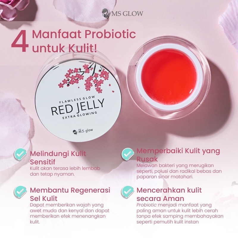 RED JELLY MS GLOW exp 2025 BERKODE FREE PRODUK MS GLOW