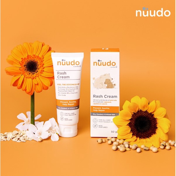 Nuudo by Pureco Rash Cream 50 Gr - Krim Anti Ruam Popok Bayi Anak