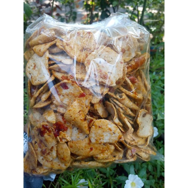 

keripik basreng bumbu rujak,keripik bumbu rujak,makanan ringan,cemilan ringan,cemilan pedas