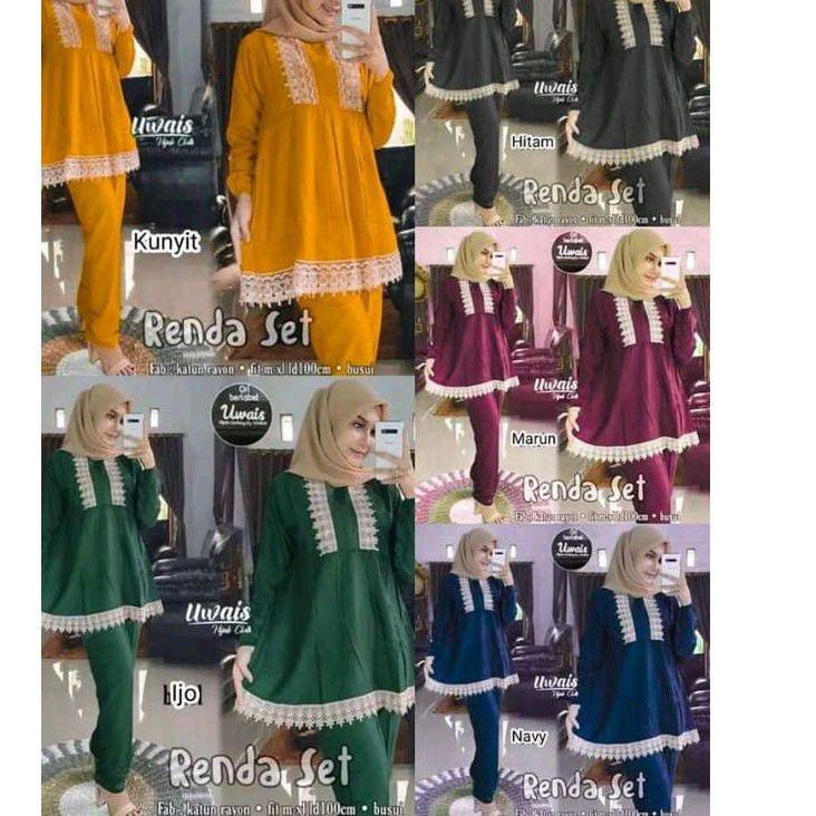 (Best terlaris) baju muslim | daster renda | stelan Arab lengan panjang ✪↓ 44