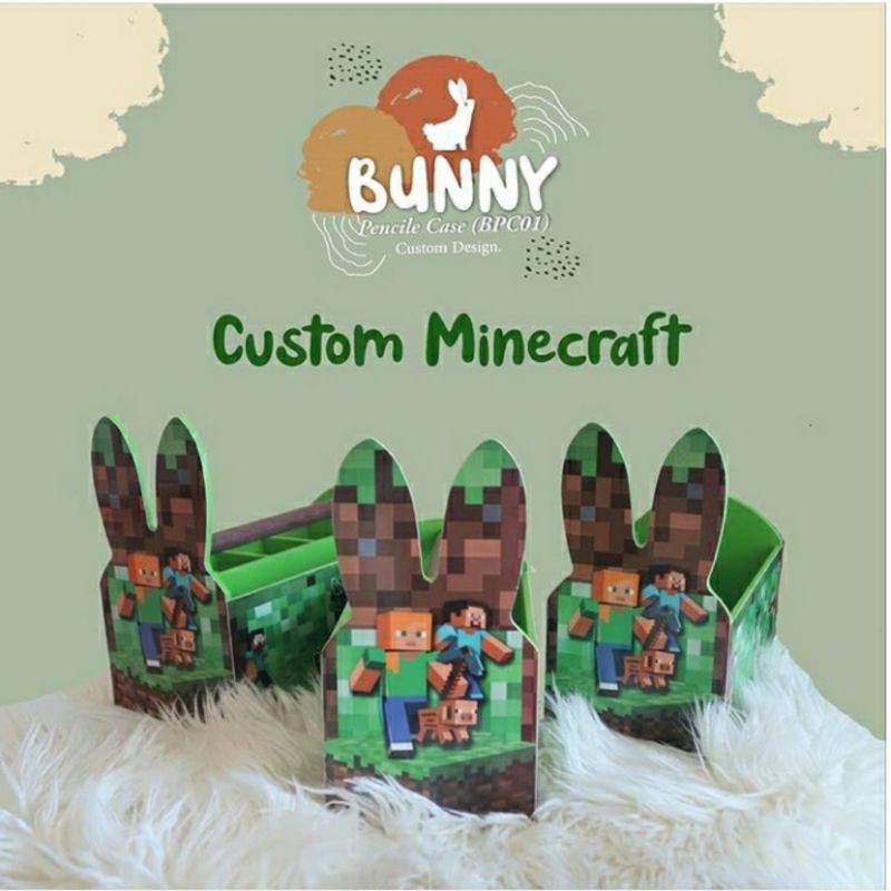 

BUNNY WOODEN PENCIL CASE CUSTOM DESIGN Tempat Pensil Cetak Nama Lucu SOUVENIR ULTAH GOODIE BAG