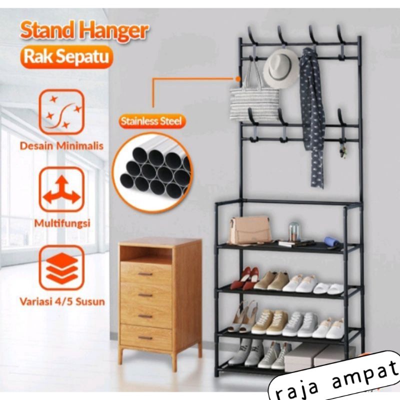 Stand hanger rak baju besi