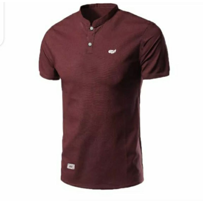 Polo Shirt / Kaos Kerah Sangahai Pria Wanita Warna Merahhati Polos Slimfit Premium
