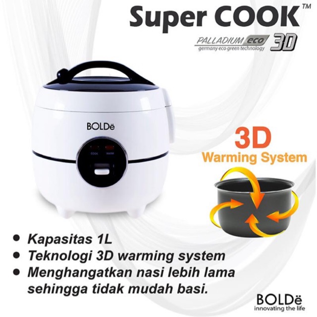 Rice cooker BOLDe Super COOK 3D 1 liter Palladium