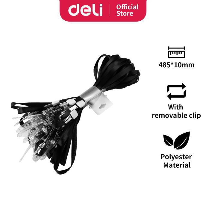 

✨BISA COD✨ Deli E5764 Name Badge/Name Tag-Lanyard 485×10mm isi 20 Pcs