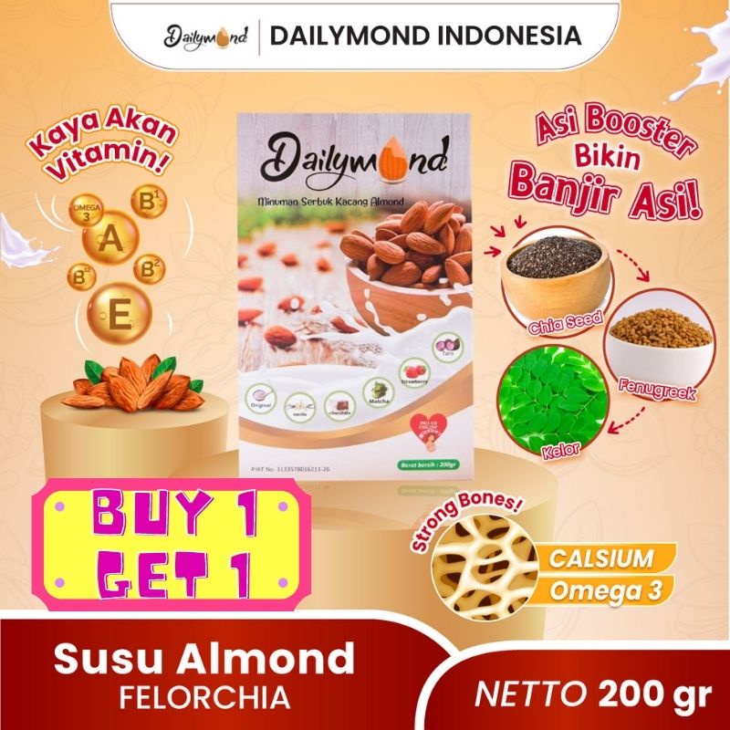 

Dailymond Felorchia Susu Almond Pelancar Booster ASI Minuman Serbuk Sari Almond Susu Almond Powder