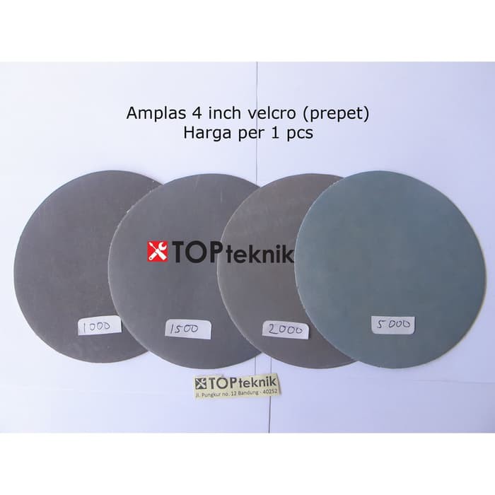 Order Langsung Amplas velcro bulat 4 inch Sanding paper grit 1000 1500 2000 5000 Diskon