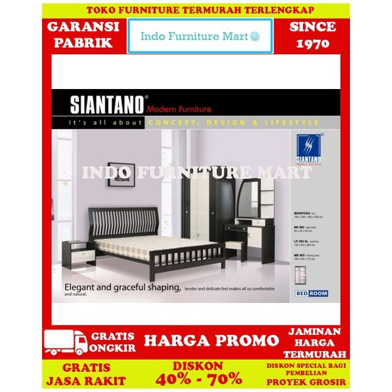 Kamar Tidur Minimalis Set Bedroom Siantano  Mariposa 160 X 200