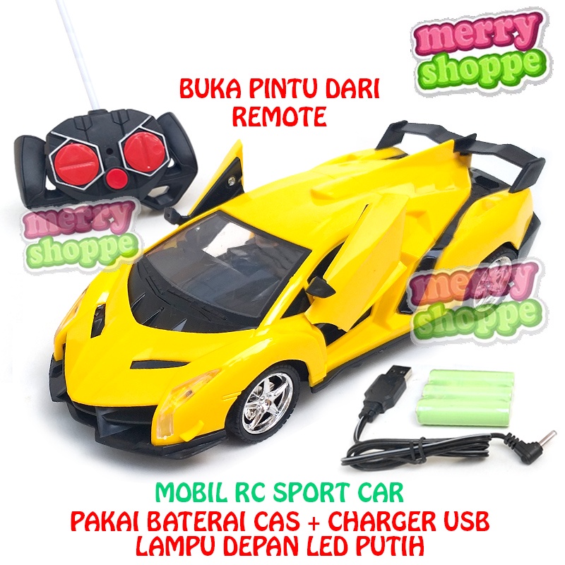 1:24 Mobil Remot RC Remote Control Sedan Sport Buka Pintu + Lampu Depan LED