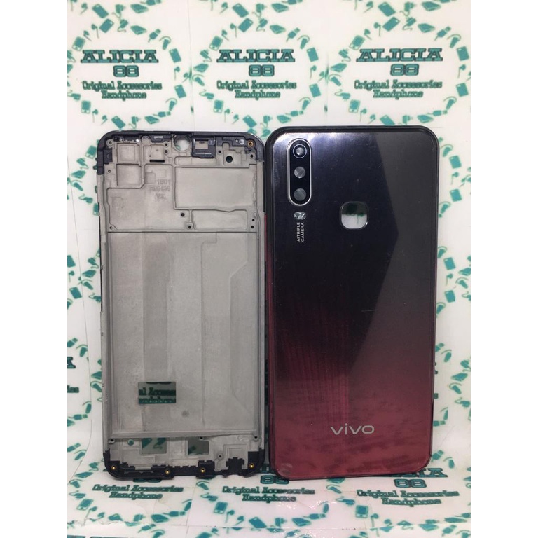 Casing Fullset Original Hp Vivo Y17 - Y12 2019 - Y15 2019 Backdoor Tutp Belakang + Frame Tulang LCD