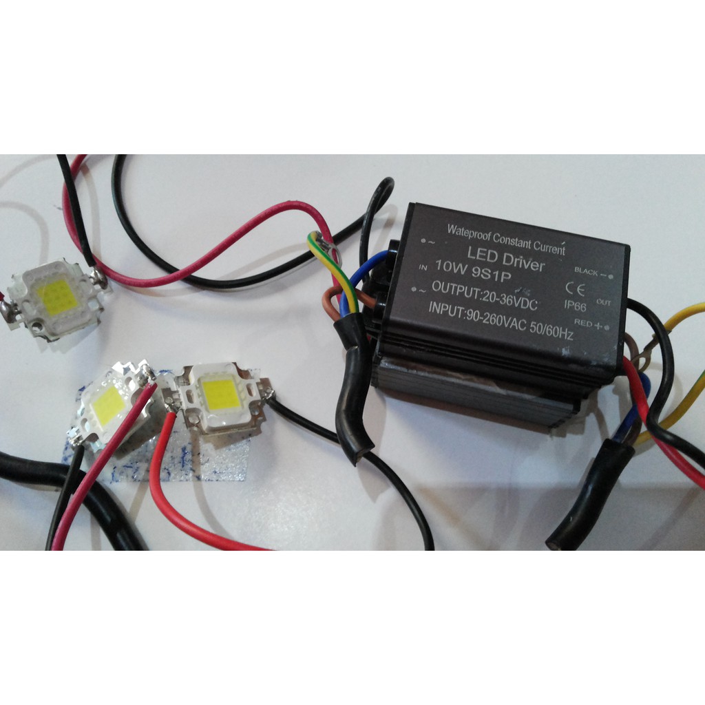 LED DRIVER 10W dan LED HPL 10W - Waterproof  - Kondisi 100% Bagus - Murah