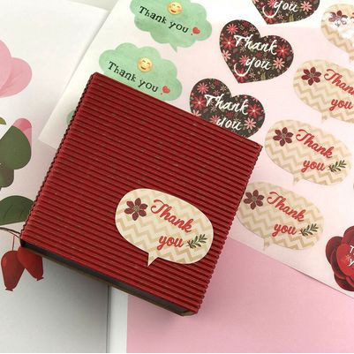 Paper Tags Sticker THANK YOU - 5 Shape 5 Pattern (1sheet/20pcs)