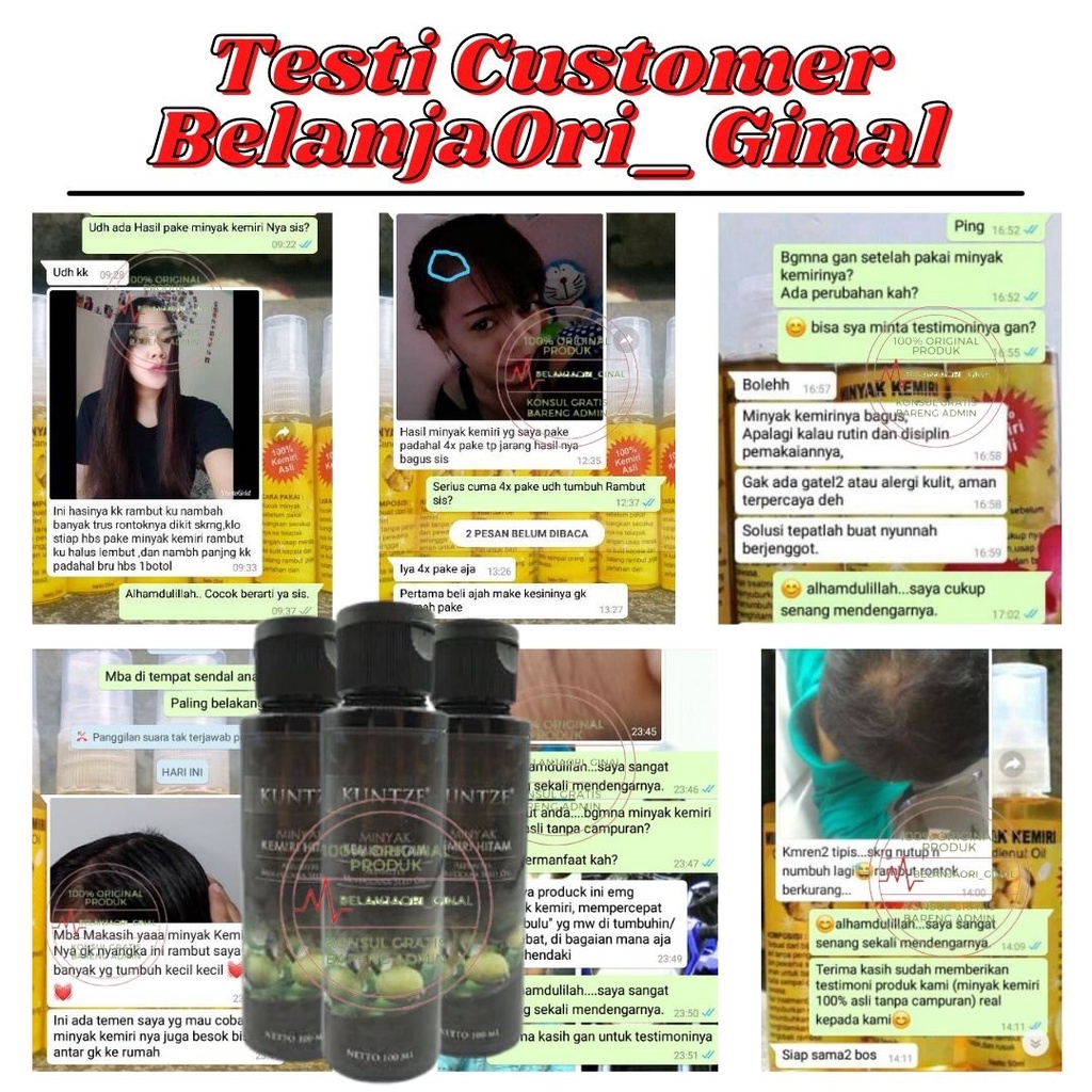 MINYAK KEMIRI HITAM KUNTZE ORIGINAL BPOM 100ML PENUMBUH RAMBUT BOTAK PENYUBUR RAMBUT PENGHITAM RAMBUT TREATMENT RAMBUT