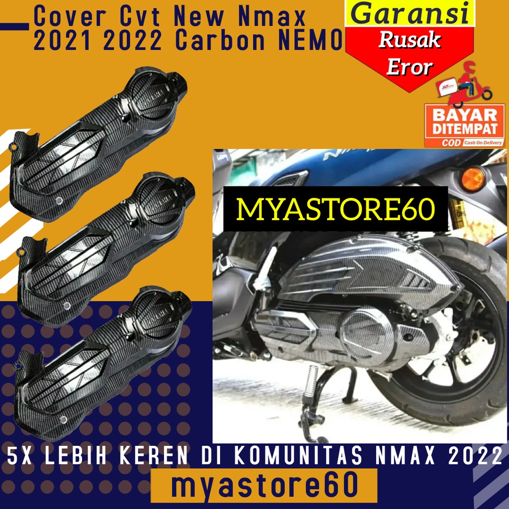 Cover Tutup CVT Mesin New Nmax 2021 2022 Carbon NEMO Cover CVT Original Nemo Nmax New Aksesoris Nmax 2021 Variasi Nmax 2022 Terbaru