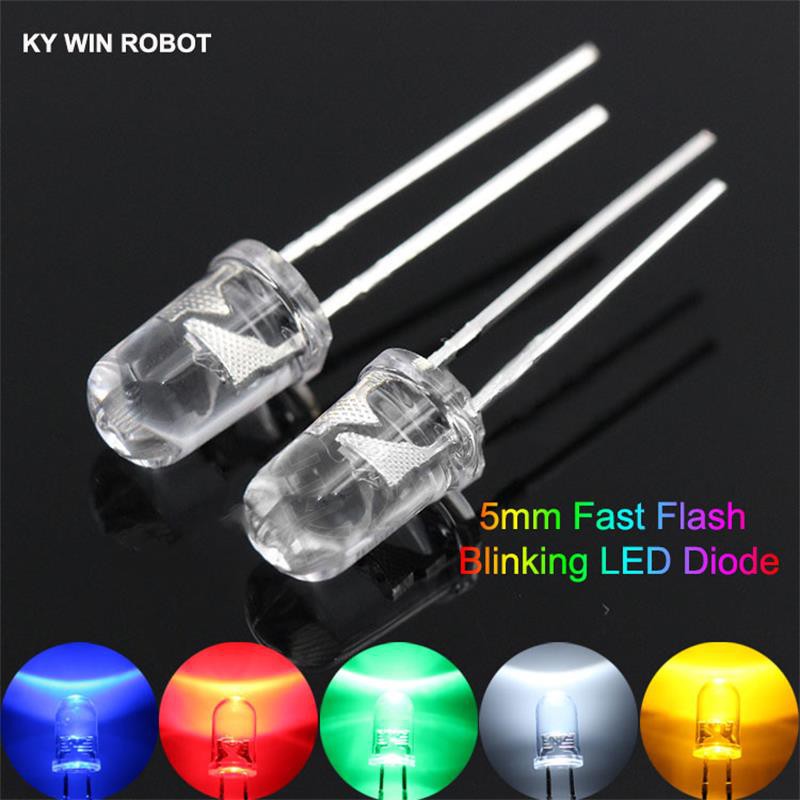 LED 3mm Diode Cahaya Aneka Kit KOMPONEN DIY kit Biru Hijau Putih Kuning Merah