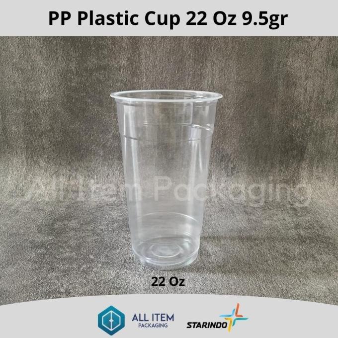 <<<<<] STARINDO Cup Tebal / Gelas Plastik PP / PP Cup / 22 Oz 9.5gr @50 Pcs