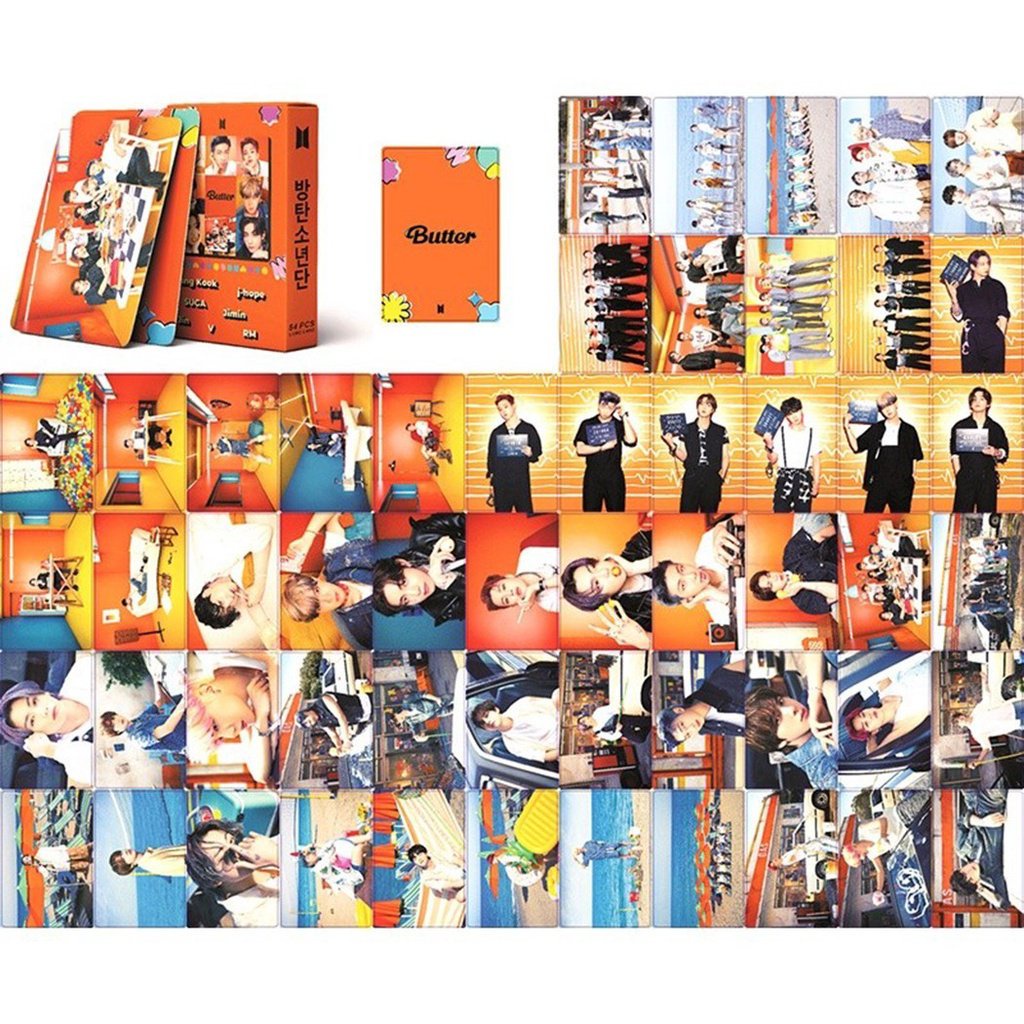 54pcs / Set Kartu Pos Lomo BTS Album 2021 MAP OF THE SOUL On: E BUTTER