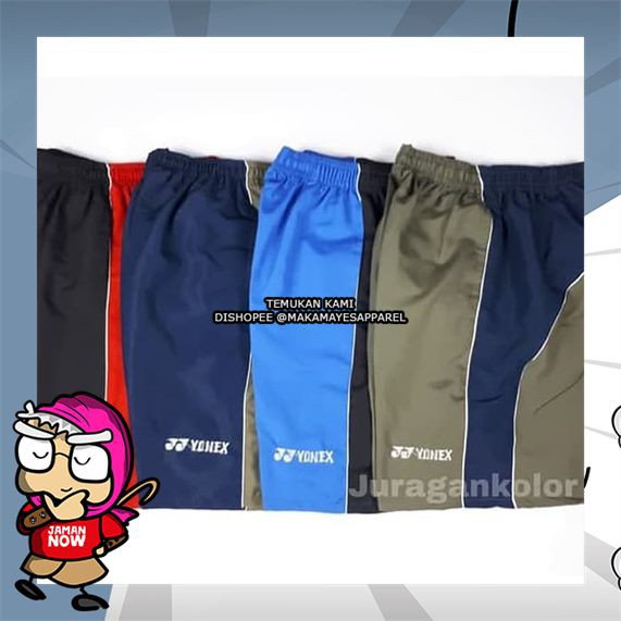 #KO23 CELANA KOLOR PENDEK YONEX KOMBINASI SPORT PYK001 BY MAKAMAYES APPAREL